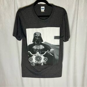 Star Wars Darth Vader Motorcycle Short Sleeve Shirt Size Medium